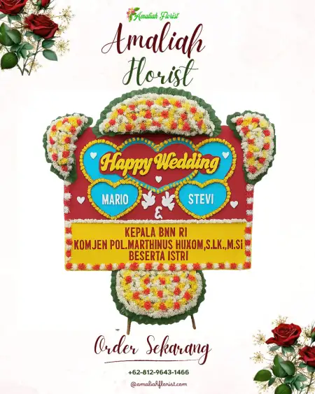 Papan Bunga Pernikahan Napal